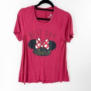 ✅ Disney PARKS Shirt for Women - BEST DAY‎ EVER RED SIZE MEDIUM